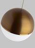 Foto para 12w Akova 27k Acrylic & Metal Shade Satin Nickel 90cri FJ-Akova Pendant BK/AB sn-LED927