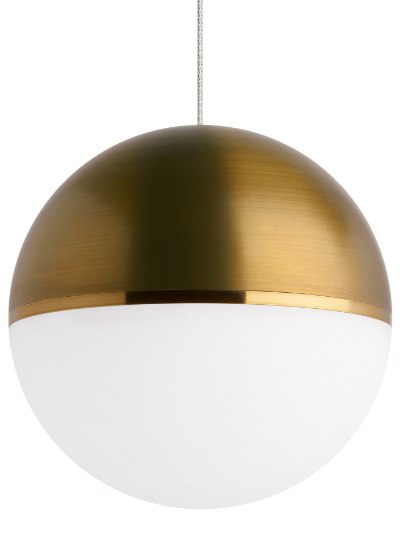 Picture of 12w Akova 27k Acrylic & Metal Shade Aged Brass 90cri FJ-Akova Pendant AB/BB ab-LED927