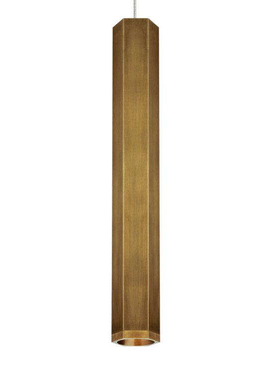 Picture of 8w Blok 30k Aged Brass/Aged Brass 90cri FJ-Blok Pendant L AB/AB-LED930