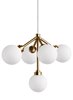 Foto para 2.5w Mara 27k Frosted Glass Globe Aged Brass 90cri FJ-Mara Pendant WH AB -LED927