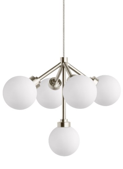 Picture of 2.5w Mara 27k Frosted Glass Globe Satin Nickel 90cri FJ-Mara Pendant WH SN -LED927