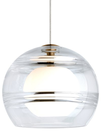 Foto para 35w Sedona Transparent Glass Aged Brass Bi-Pin GU5.3 FJ-Sedona Low-Voltage Pendant CL AB