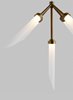 Picture of 2.5w Spur 27k Frosted Glass Flute Aged Brass 90cri FJ-Spur Pendant FR AB -LED927