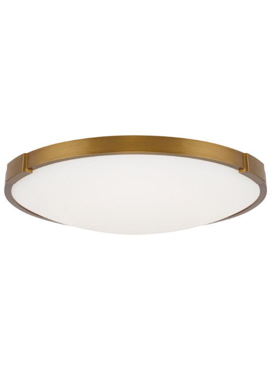 Picture of 22w Lance 30k Frosted Glass Diffuser Aged Brass 90cri Lance 13 Flush Mount 13IN AB -LED930-277