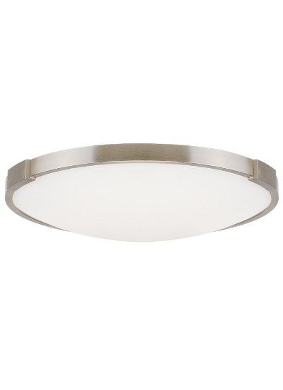 Foto para 22w Lance 27k Frosted Glass Diffuser Satin Nickel 90cri Lance 13 Flush Mount 13IN SN -LED927-277