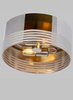 Foto para 3.5w Matan 22k Metallic Glass Shade Satin Nickel E26 Medium Base T14 90cri Matan Flush Mount Ceiling MCH SN -LED922