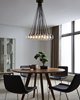 Foto para 2w Gambit 22k Transparent Glass Globe Aged Brass E12 T6 90cri Gambit 19-Lite Chandelier 19-L CL AB -LED922