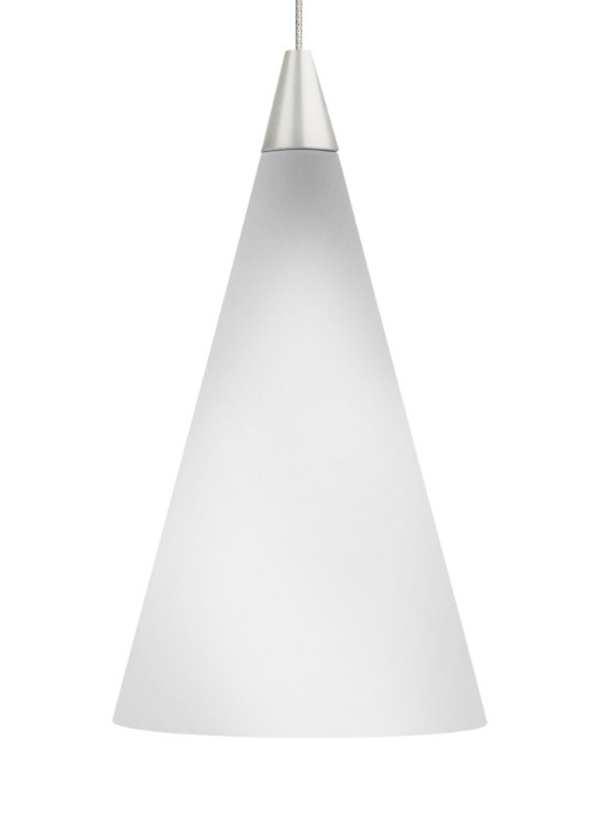Foto para 50w Cone Satin Nickel K-Cone Pend white, sn