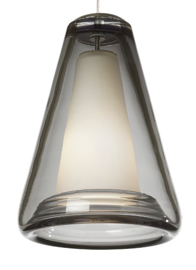 Foto para 35w Billow Satin Nickel KL-Billow Pendant Smoke, sn