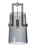 Foto para 8w Revere 30k Black/Satin Nickel 80cri KL-Revere Pendant T Smoke, bs, -LED