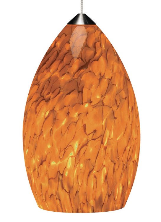 Picture of 50w Firefrit Satin Nickel MP-Firefrit Pend amber, sn