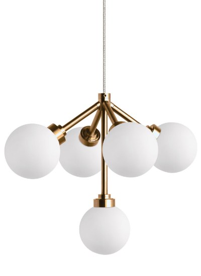 Picture of 2.5w Mara 27k Frosted Glass Globe Aged Brass 90cri MP-Mara Pendant WH AB -LED927