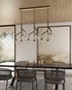 Foto para 3.5w Sedona 27k Transparent Glass Orb Aged Brass E26 Medium Base T14 90cri Sedona Three-Port Chandelier Trpl Three Port Lnr C