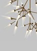 Foto para 2.6w 2285lm Spur 27k Frosted Glass Flute Satin Nickel 90cri Spur Chandelier FR SN -LED927