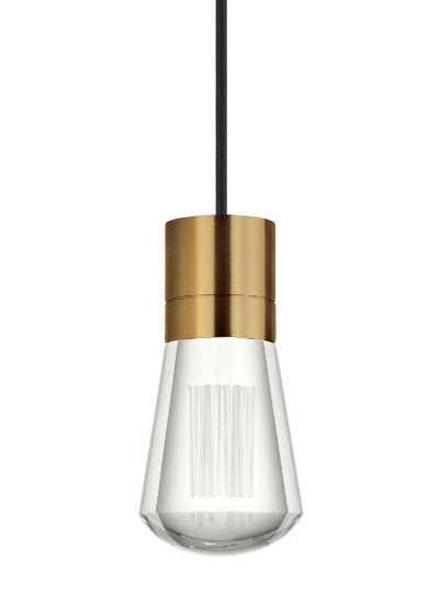 Picture of 9w Alva 22k Aged Brass 90cri TD-Alva Pendant 3 BK AB -LED922