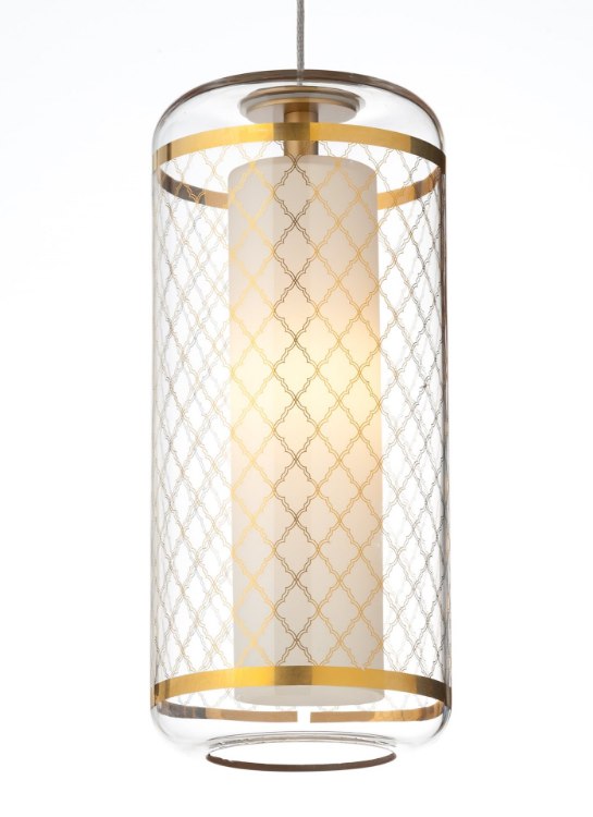 Foto para 8w Ecran 30k Satin Nickel 80cri MO-Ecran Pend CL-GD PL sn-LED