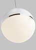 Foto para 12w Akova 27k Acrylic & Metal Shade Satin Nickel 90cri MO-Akova Pendant BK/AB sn-LED927