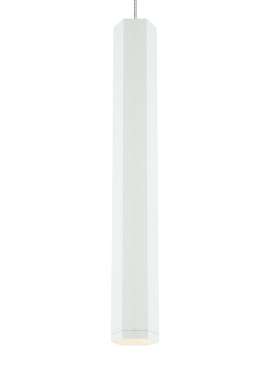 Foto para 8w Blok 30k Matte White/Satin Nickel 90cri MP-Blok Pendant L WH/SN-LED930