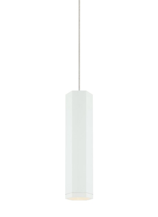 Foto para 8w Blok 30k Matte White/Satin Nickel 90cri MP-Blok Pendant S WH/SN-LED930