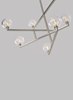 Foto para 2w Gambit 22k Transparent Glass Globe Satin Nickel E12 T6 90cri Gambit Chandelier CL SN -LED922