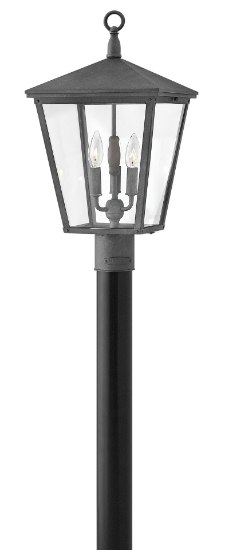 Picture of 5w Outdoor Trellis CAND. LED Clear Aged Zinc Post Top/ Pier Mount