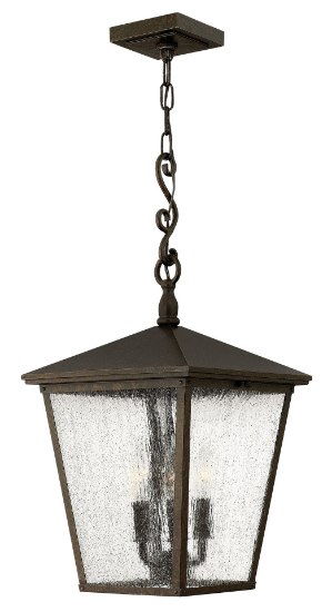 Foto para 5w Outdoor Trellis CAND. LED Clear Seedy Regency Bronze Hanging