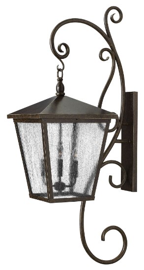 Foto para 5w Outdoor Trellis CAND. LED Clear Seedy Regency Bronze Extra Large Wall Mount