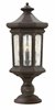 Picture of 5w Outdoor Raley CAND. LED Clear Seedy Glass Panels Oil Rubbed Bronze Post Top/ Pier Mount