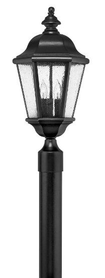 Foto para 5w Outdoor Edgewater CAND. LED Clear Seedy Black Post Top/ Pier Mount