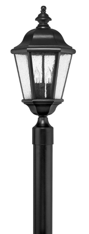 Picture of 5w Outdoor Edgewater CAND. LED Clear Seedy Black Post Top/ Pier Mount