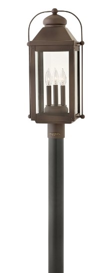 Picture of 5w Outdoor Anchorage CAND. LED Clear Light Oiled Bronze Post Top/ Pier Mount