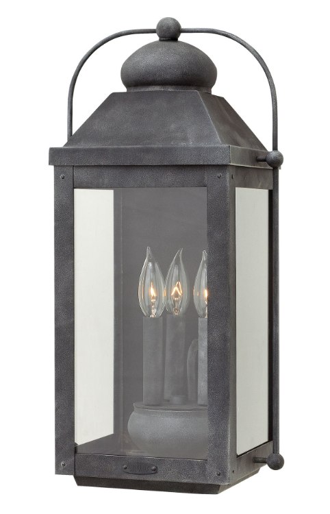 Picture of 5w Outdoor Anchorage CAND. LED Clear Aged Zinc Large Wall Mount