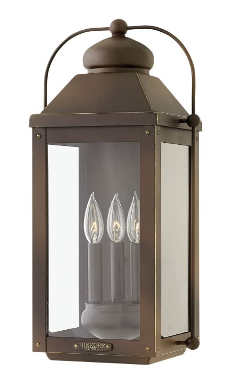 Picture of 5w Outdoor Anchorage CAND. LED Clear Light Oiled Bronze Large Wall Mount