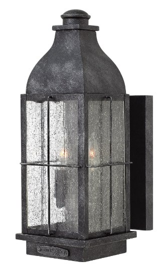 Picture of 5w Outdoor Bingham CAND. LED Clear Seedy Greystone Medium Wall Mount