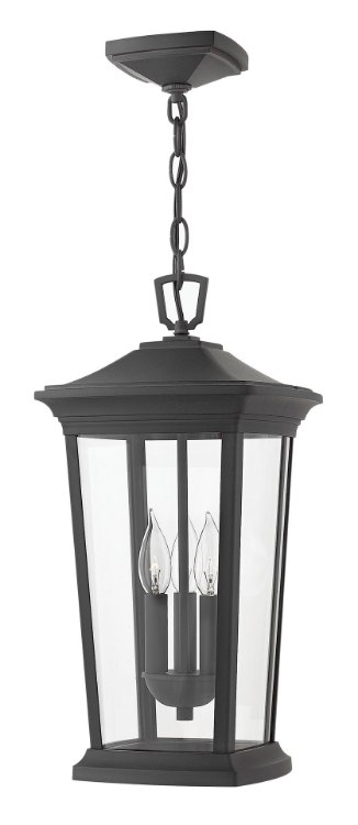 Foto para 60w Outdoor Bromley CAND Clear Museum Black Hanging