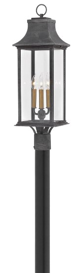 Picture of 60w Outdoor Adair CAND Clear Aged Zinc Post Top/ Pier Mount