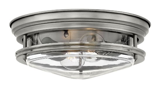 Picture of 60w Foyer Hadley MED Clear Antique Nickel Flush Mount