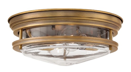 Picture of 60w Foyer Hadley MED Clear Brushed Bronze Flush Mount