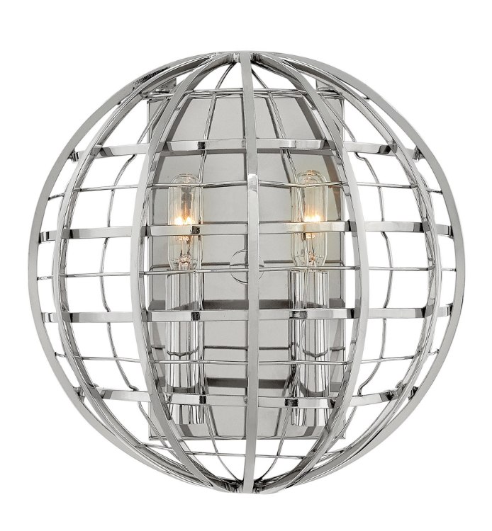 Picture of 60w Sconce Terra CAND Polished Nickel Two Light Sconce