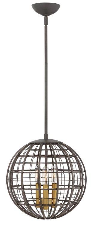 Picture of 60w Chandelier Terra CAND Oiled Bronze Single Tier Pendant