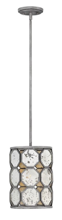 Picture of 100w Pendant Lara MED Antique Mirror Brushed Silver