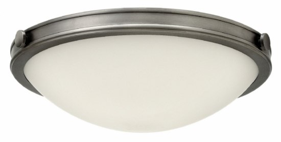 Foto para 16w Foyer Maxwell LED Etched Opal Antique Nickel Flush Mount