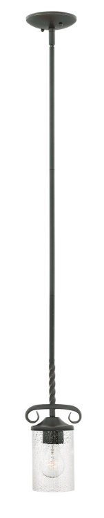 Picture of 100w Pendant Casa MED Clear Seedy Olde Black