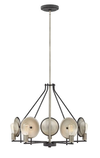 Picture of 100w Chandelier Boyer MED Aged Zinc Single Tier