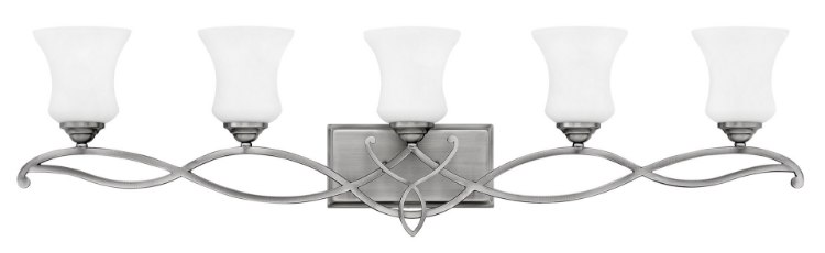 Foto para 117w Bath Brooke INCAN. LED MED Etched Opal Antique Nickel Bath Five Light
