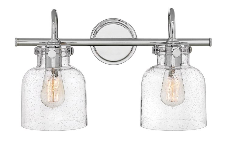 Picture of 100w Bath Congress MED Clear Seedy Chrome Bath Two Light