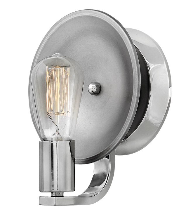 Foto para 100w Bath Boyer MED Polished Nickel Sconce