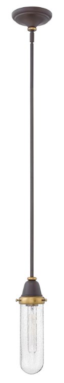 Foto para 100w Pendant Academy MED Clear Seedy Oil Rubbed Bronze