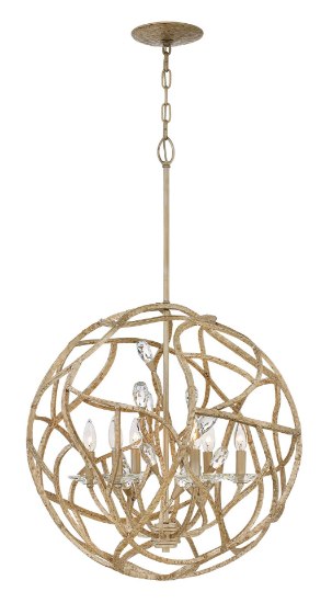 Foto para 60w Chandelier Eve CAND Champagne Gold Single Tier