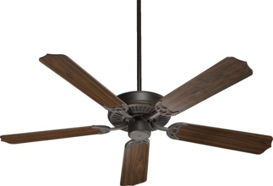 Picture of 70w 52" Capri I 5-Blade Oiled Bronze Linen Ceiling Fan w/3-Light Cand Kit